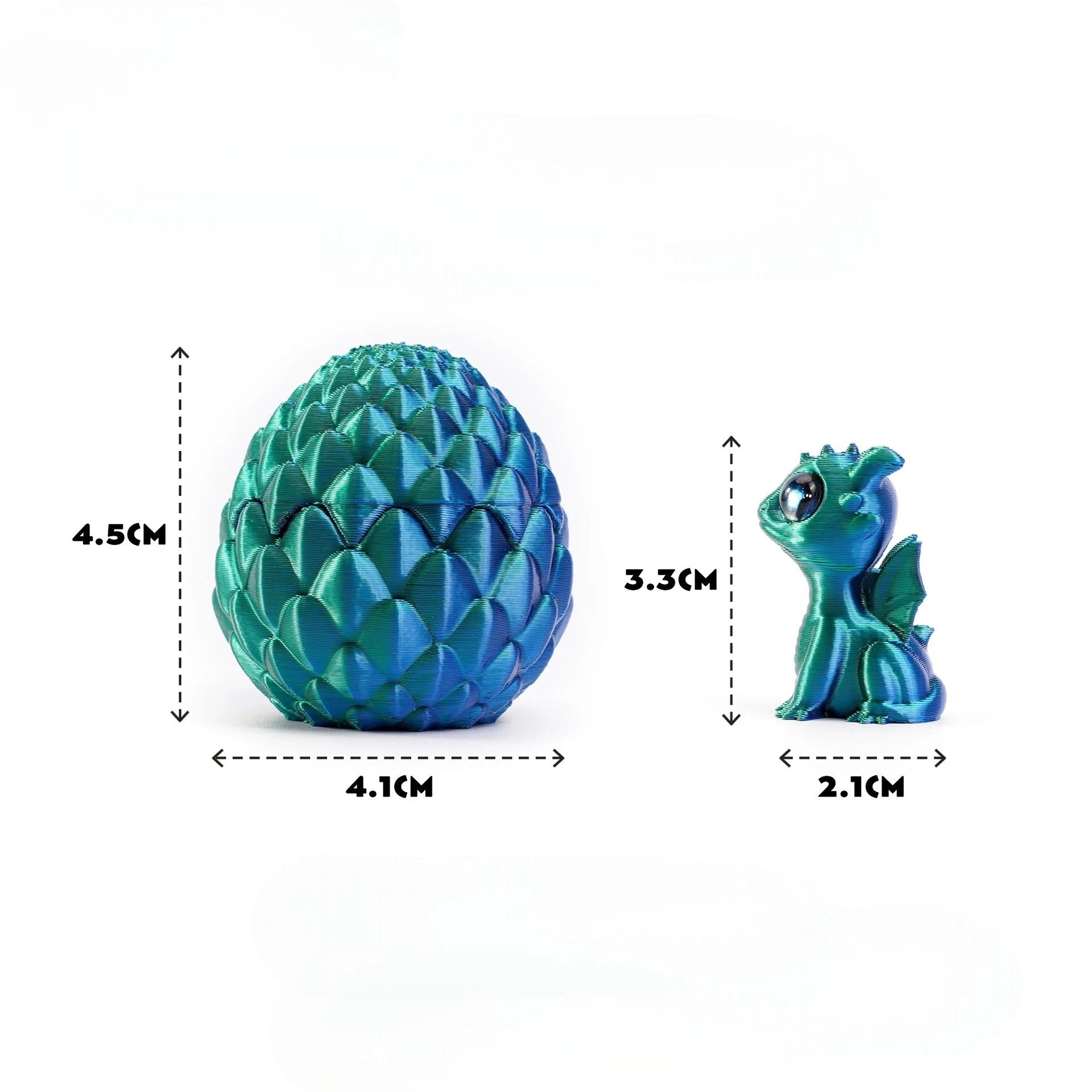 2025 Originality 3D Printed Dragon Egg Toy Model Creative Decompression Movable Plastic Children's Animal Dinosaur Collection