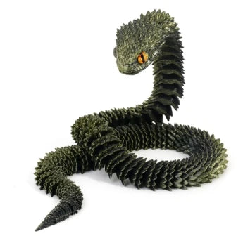 3D-printed Realistic Snake Joint Movable Viper Figurine Animal Model Children's Birthday Gift  Novel Toy Model Collection