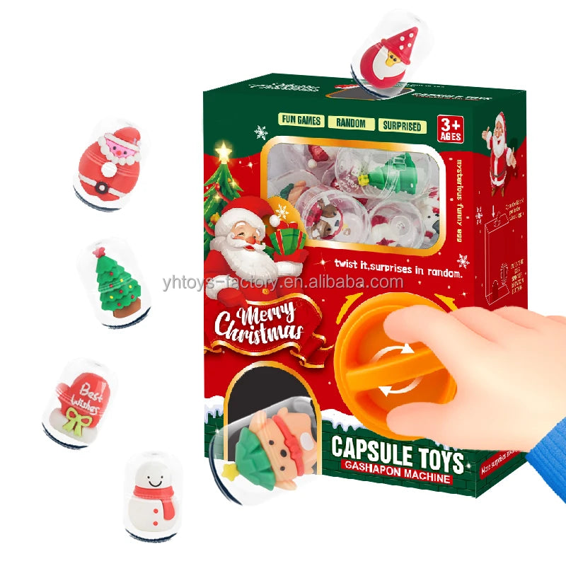 X'max Random Capsule Egg Twisting Machine Plastic Gachapon Toy in Cardboard Box Surprise Blind Box Christmas Gift