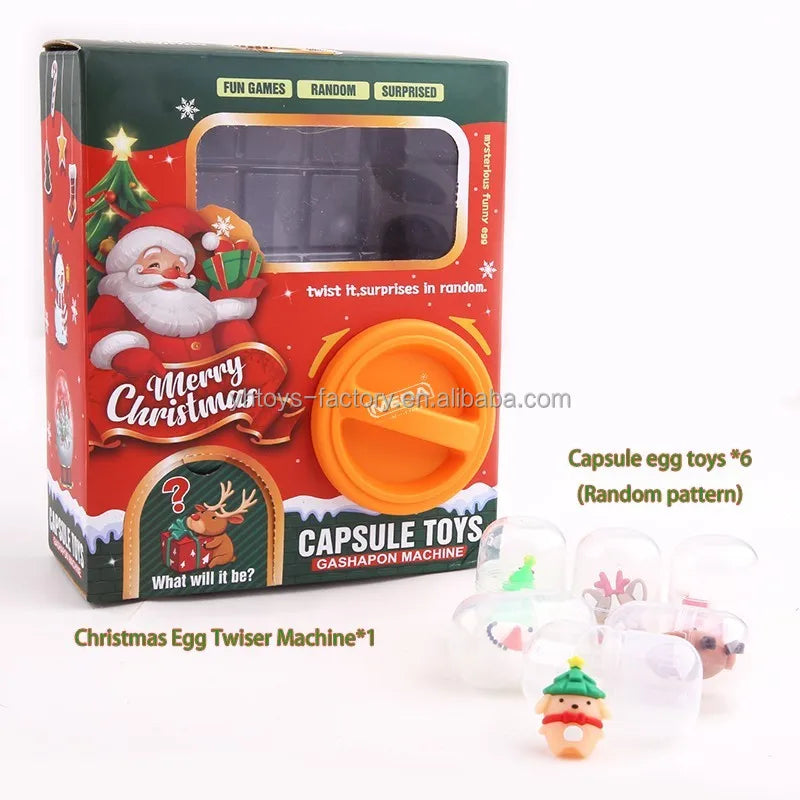 X'max Random Capsule Egg Twisting Machine Plastic Gachapon Toy in Cardboard Box Surprise Blind Box Christmas Gift