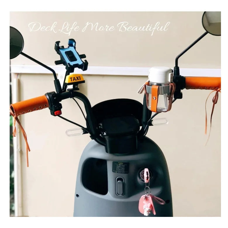 YY  Vintage Bike Handlebar Grips Holster Bicycle Tapes Leather Protective Cover Retro Handlebar Grips Parts