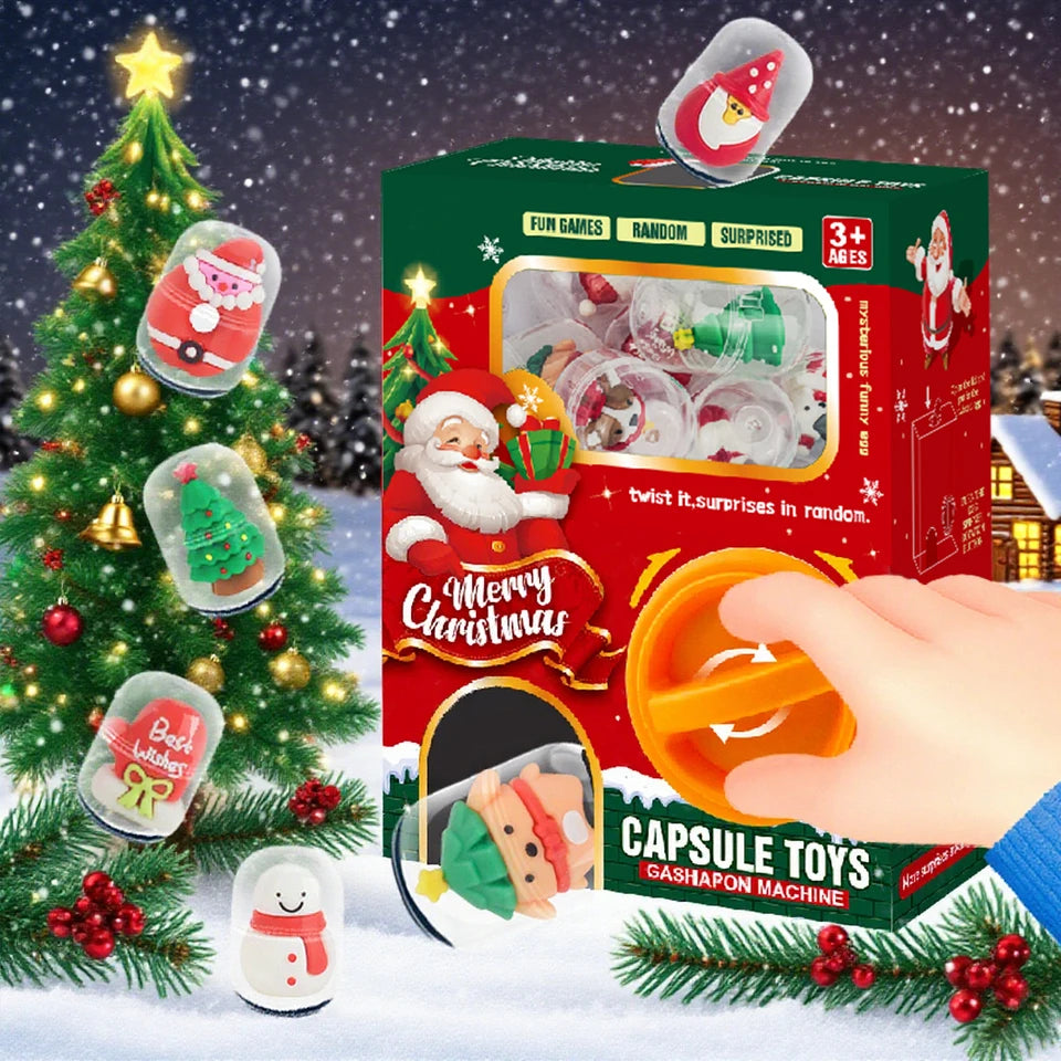 X'max Random Capsule Egg Twisting Machine Plastic Gachapon Toy in Cardboard Box Surprise Blind Box Christmas Gift
