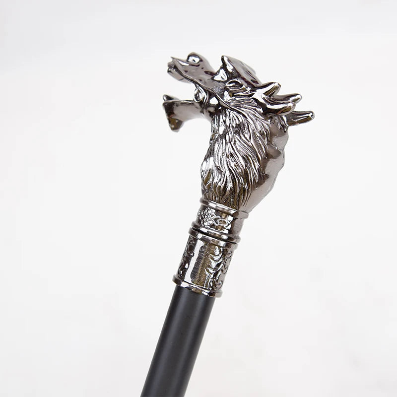 Golden Sea Dragon Luxury Walking Sticks Decorative Fashion Walking Cane Elegant Cosplay Alloy Crosier Vintage Walking Stick