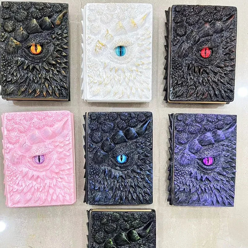 Wholesale New Design Animated Book 3D Embossed Dragon Book Journal A5 Journal Vintage Notbook