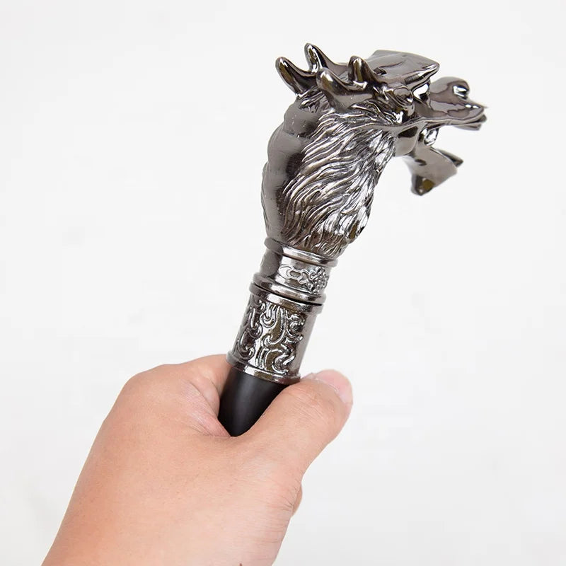 Golden Sea Dragon Luxury Walking Sticks Decorative Fashion Walking Cane Elegant Cosplay Alloy Crosier Vintage Walking Stick