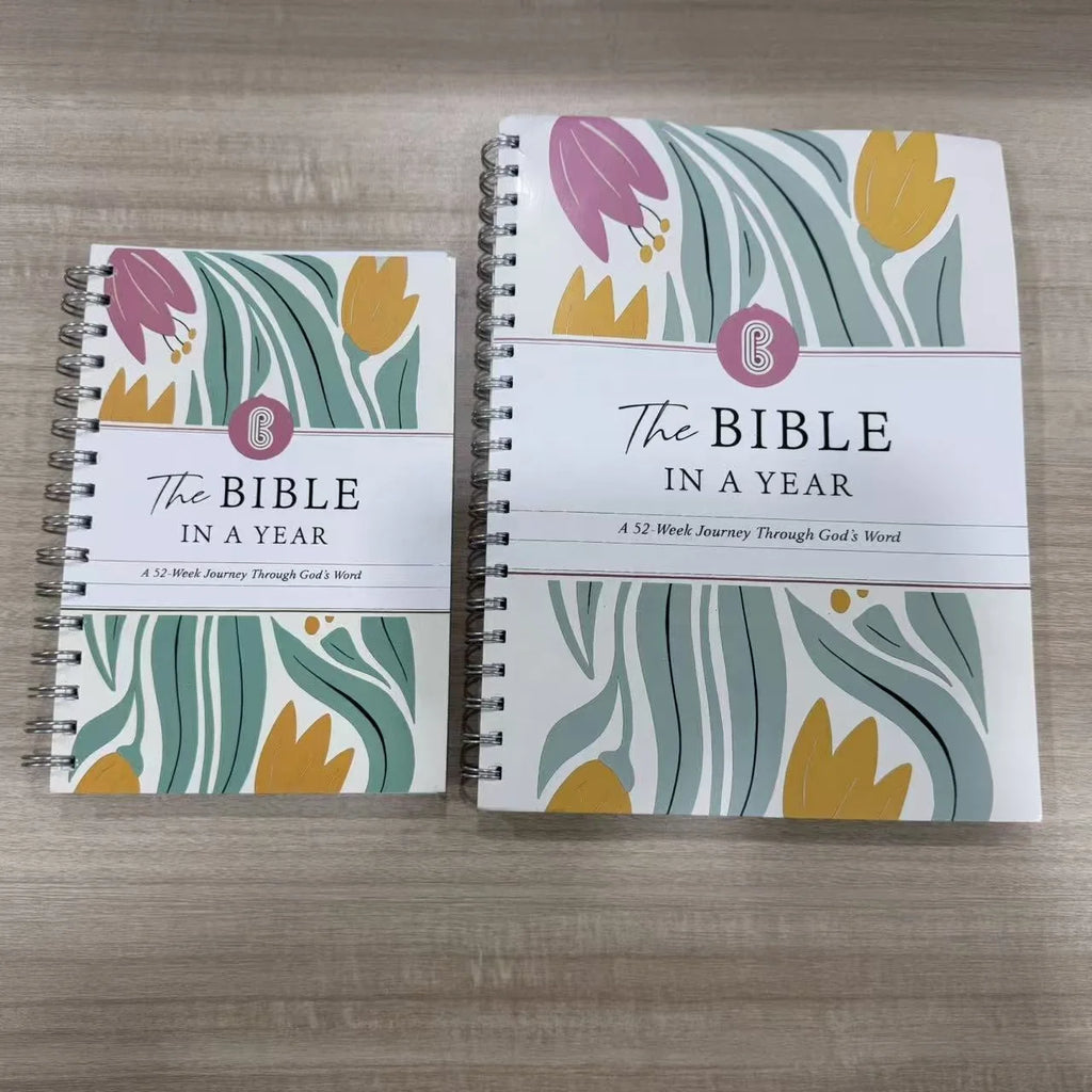 2025  Bestseller the Bible in a Year-a 52-Week Study A4/A5 Printed Paper Cover Thread Sewing Binding 220 Sheets Gift