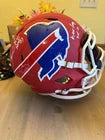 Thurman Thomas/Marv Levy Signed Buffalo Bills Amp Speed REP Helmet HOF INSC. COA