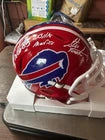 Andre Reed/Steve Tasker signed inscribed mini helmet Buffalo Bills TSE COA