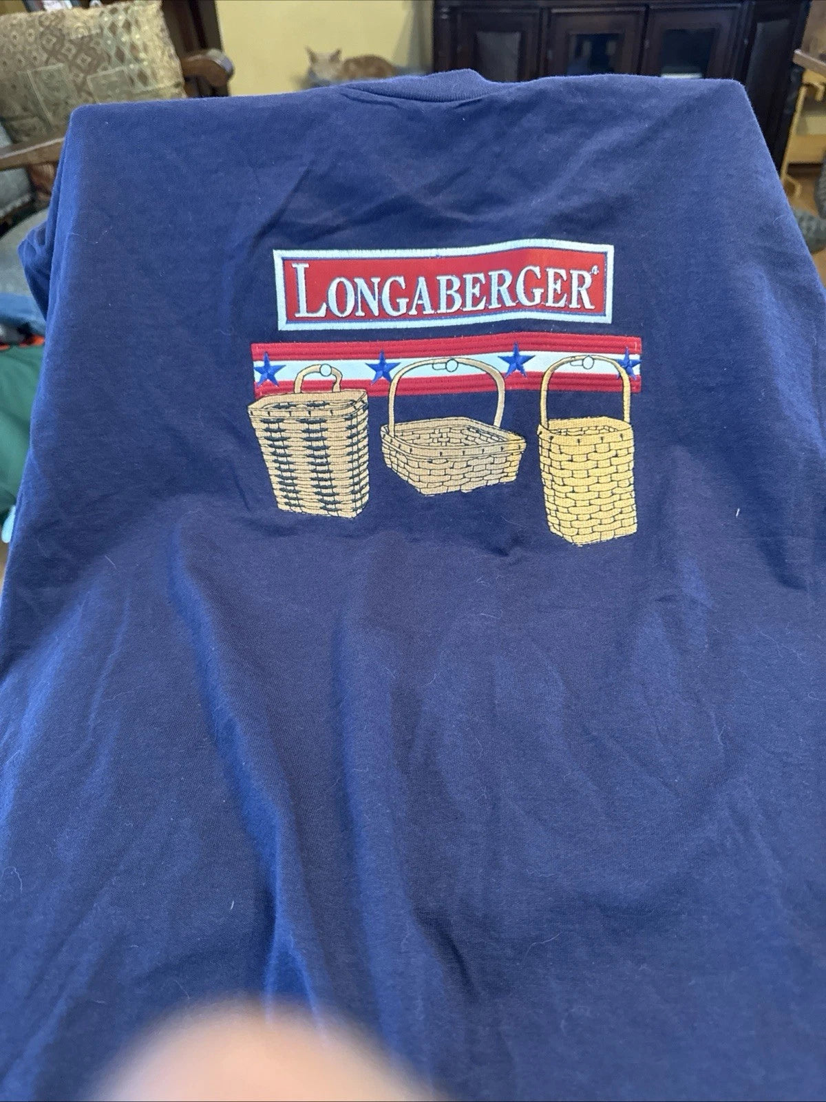 LONGABERGER  BASKET T-shirt XL EMBROIDERED- VINTAGE (gently used)