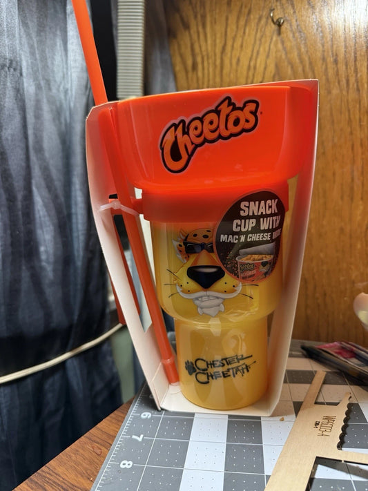 CHEETOS Drink Cup SNACK BOWL & Straw Chester Cheetah - New