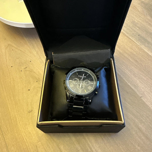 AKRIBOS XXIV MEN'S QUARTZ CHRONOGRAPH STAINLESS STEEL BRACELET WATCH