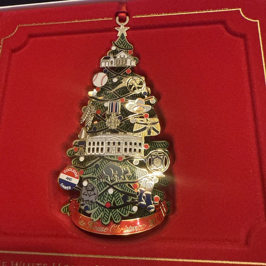 2015 WHITE HOUSE CHRISTMAS ORNAMENT W/BOX & Paperwork